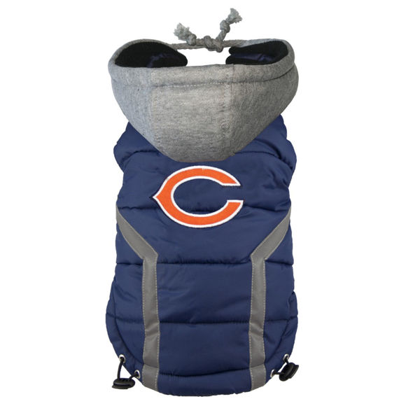 Picture of Chicago Bears Dog Puffer Vest.