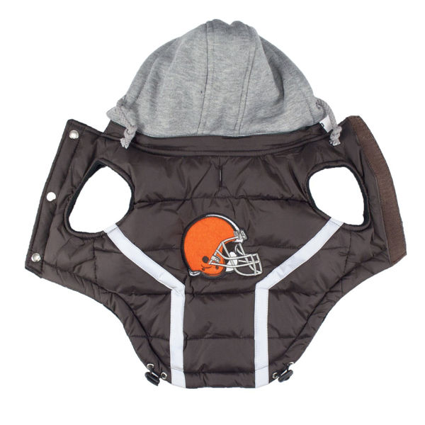 Picture of Cleveland Browns Dog Puffer Vest.