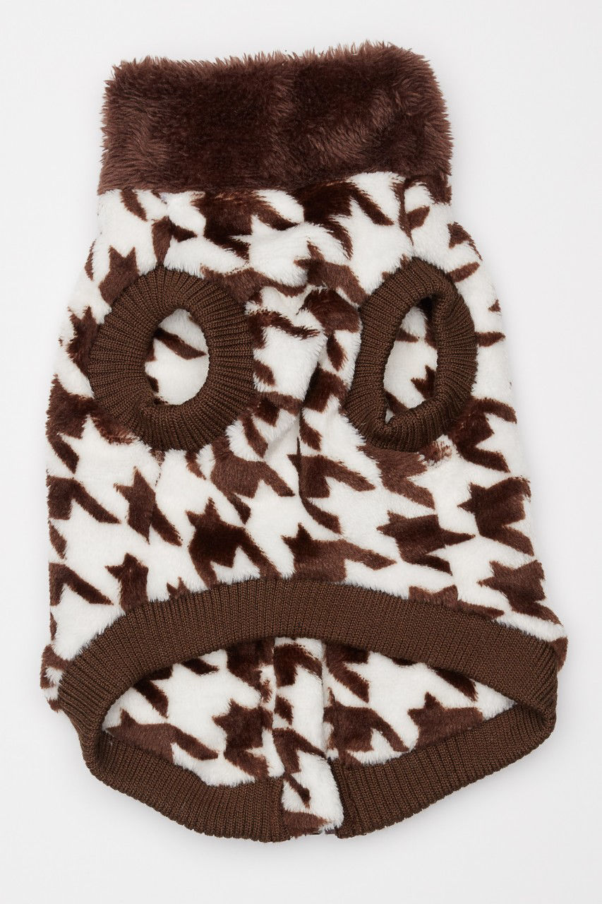 Picture of Houndstooth Butter Fleece Vest - Brown