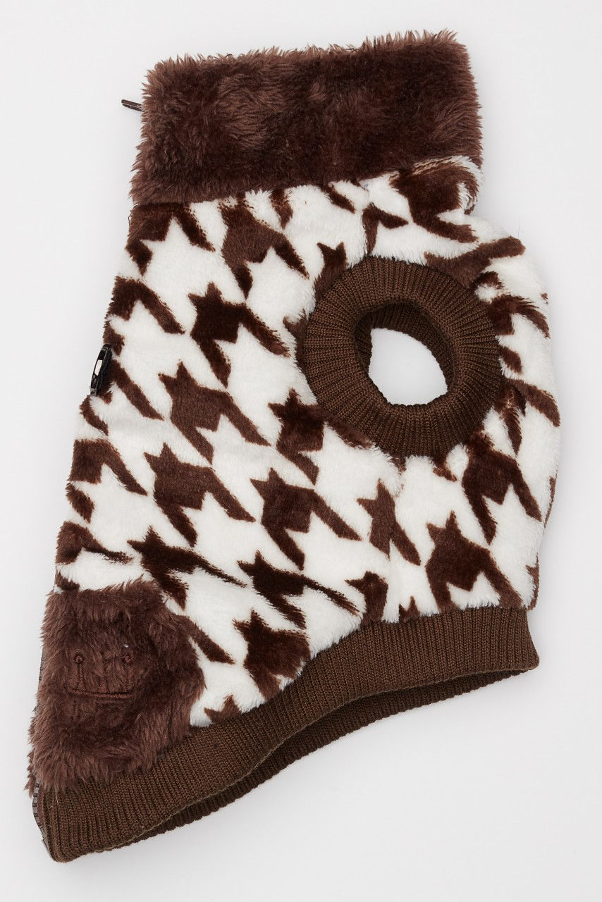 Picture of Houndstooth Butter Fleece Vest - Brown