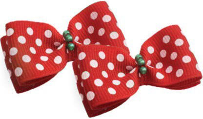 Picture of Hair Bows - Sm Red/White Dots