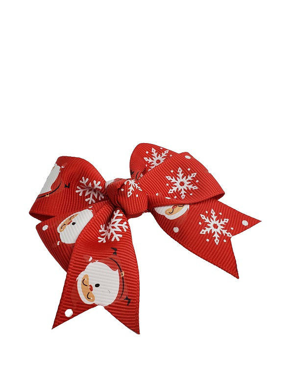 Picture of Hair Bow - Lg Red Snowflake