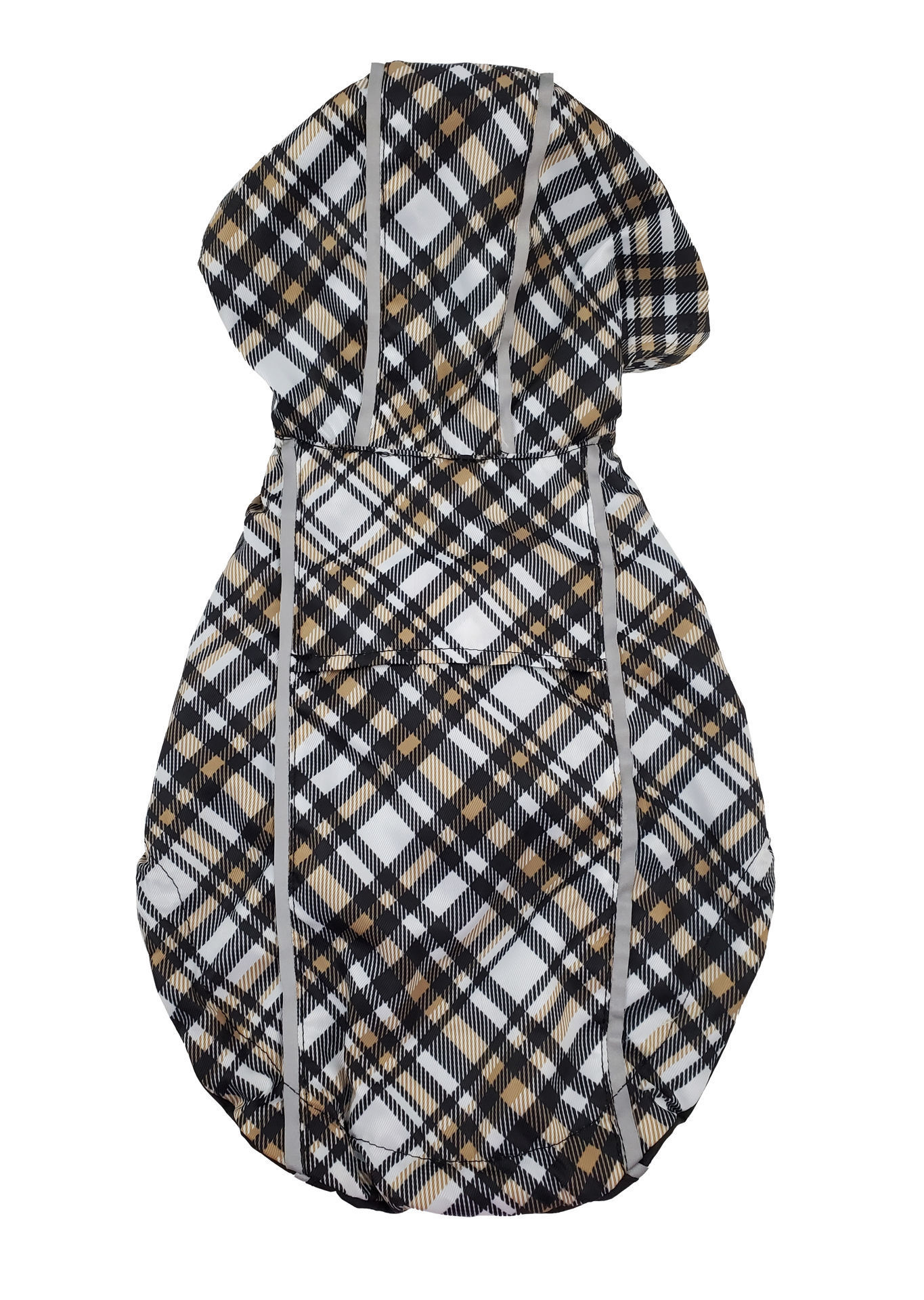 Picture of HD Reversible Raincoat Black/Tan Plaid