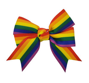 Picture of Hair Bow - Lg Rainbow