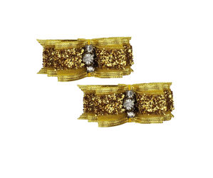 Picture of Hair Bows - Sm  Gold Glitter