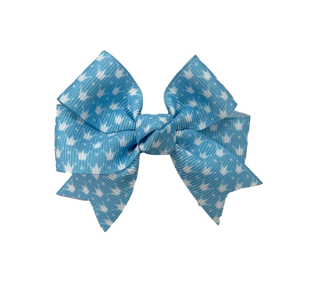 Picture of Hair Bow - Lg Blue Crowns