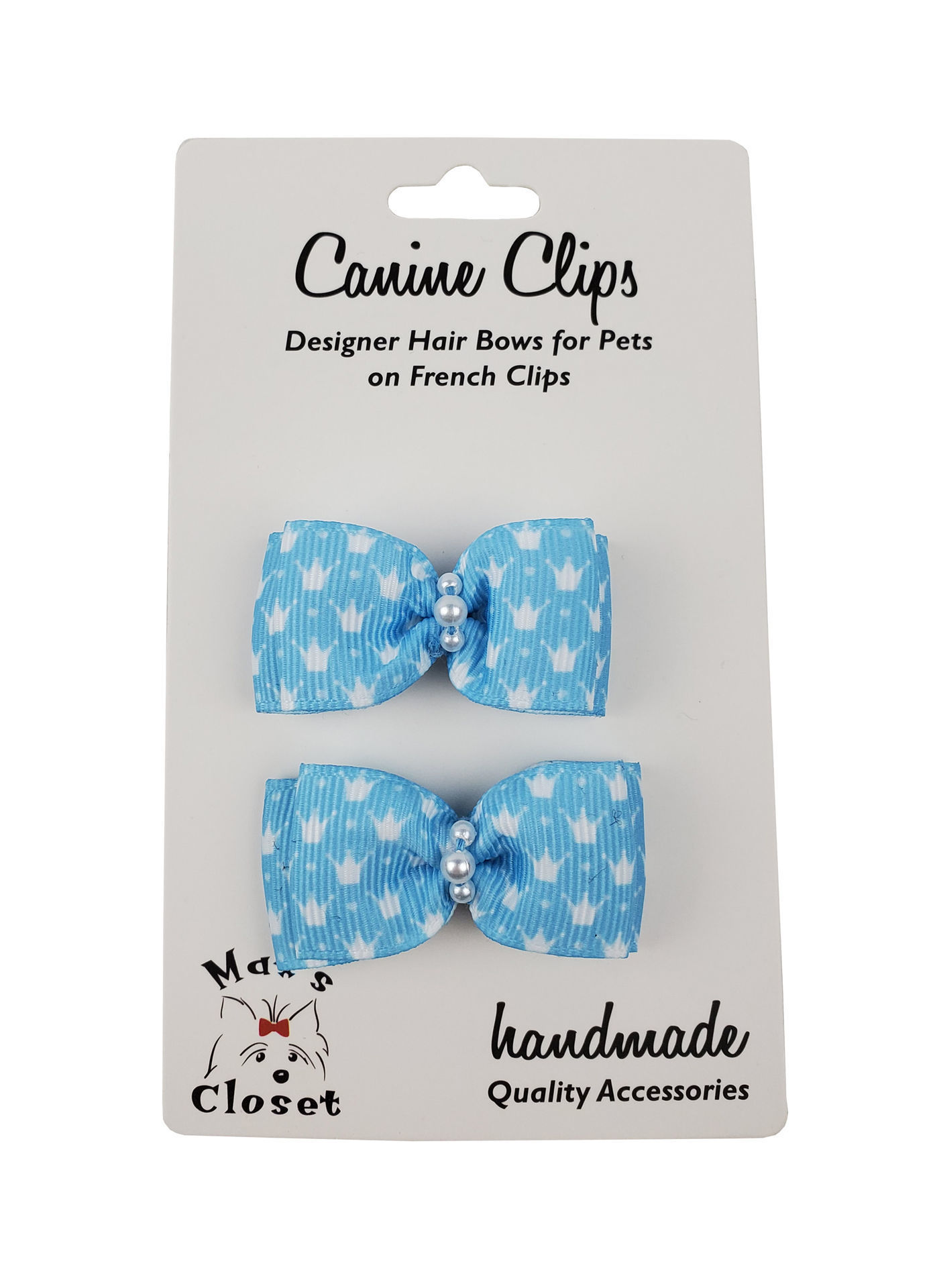 Picture of Hair Bows - Sm Blue Crowns