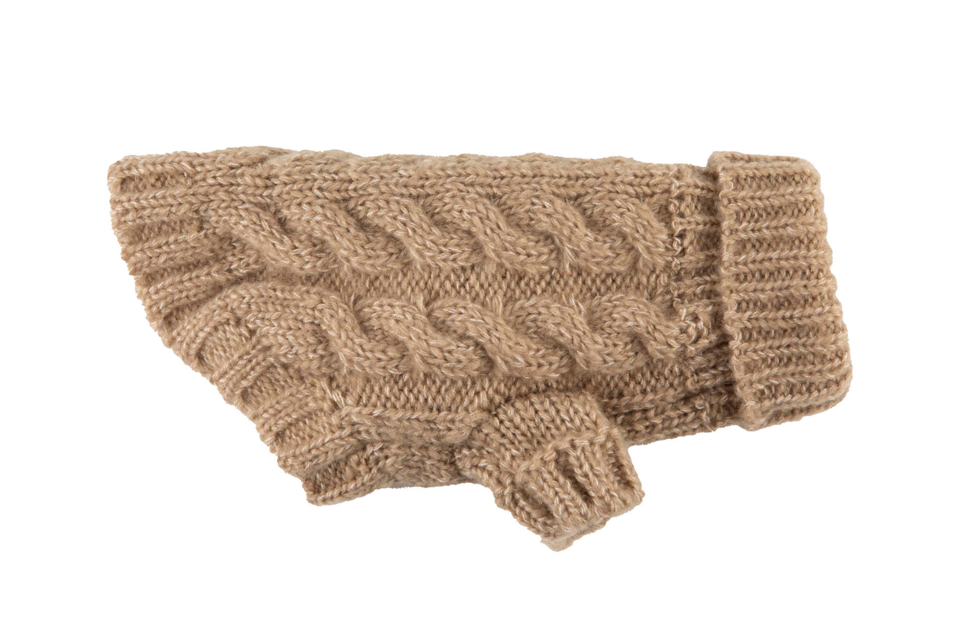 Picture of Sand Angora Cable Knit Sweater