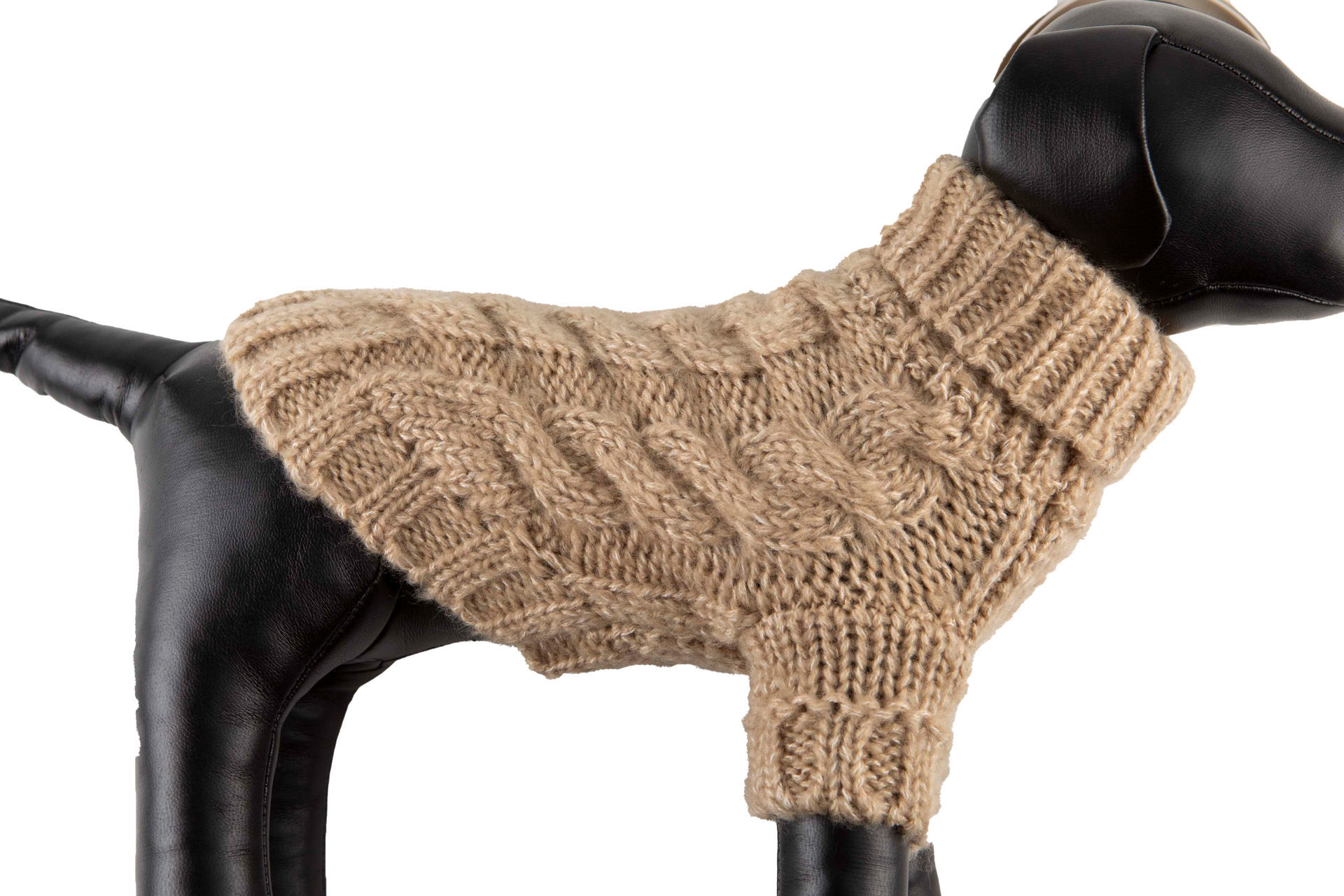 Picture of Sand Angora Cable Knit Sweater