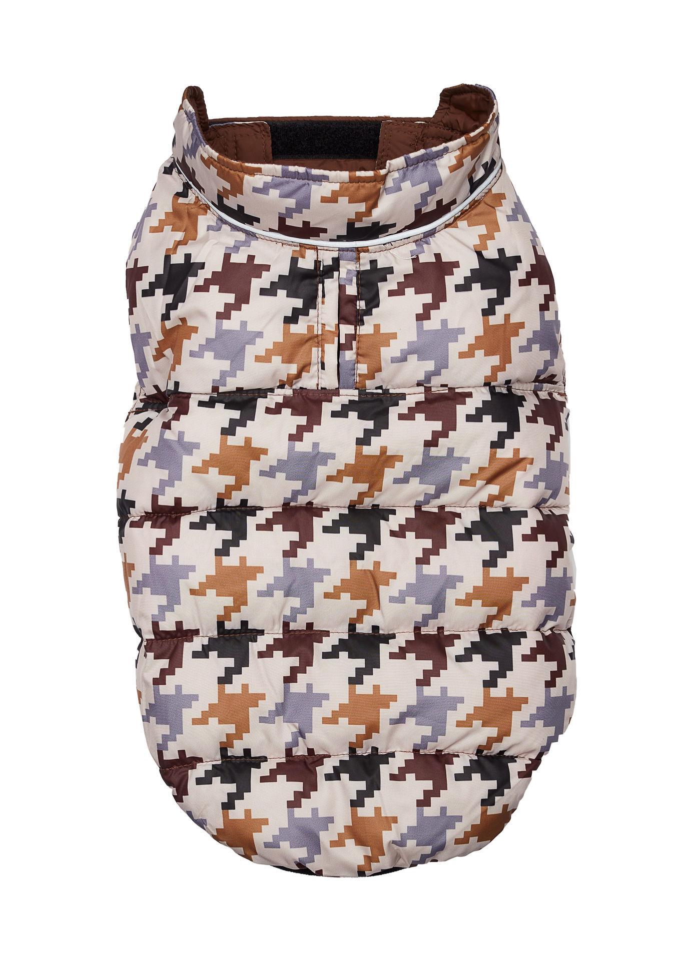 Picture of Flex-Fit Reversible Puffer Vest - Brown/Houndstooth