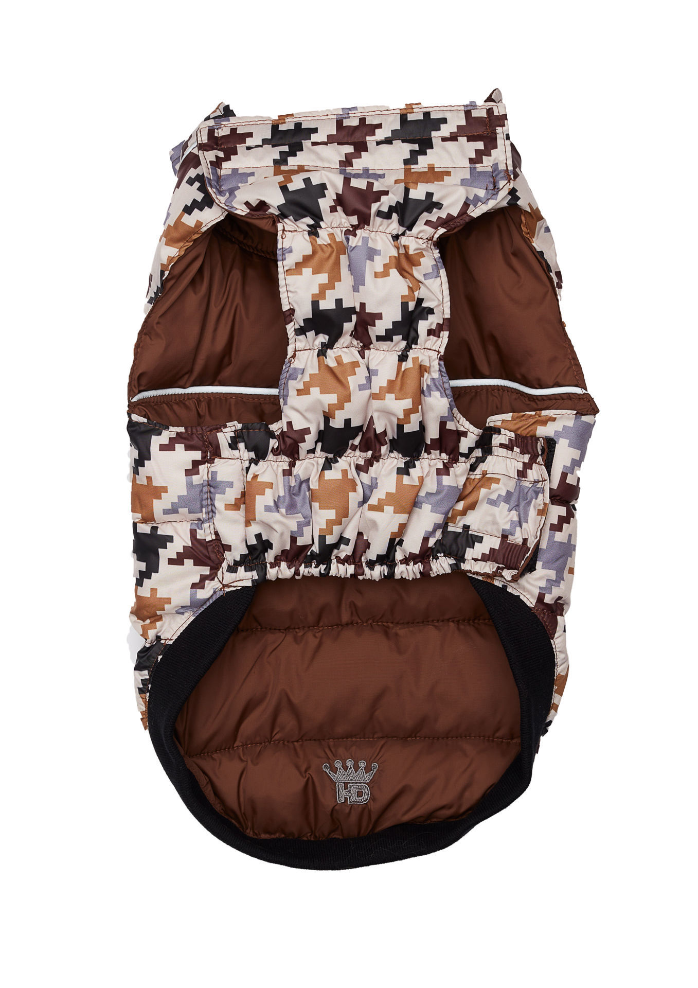 Picture of Flex-Fit Reversible Puffer Vest - Brown/Houndstooth