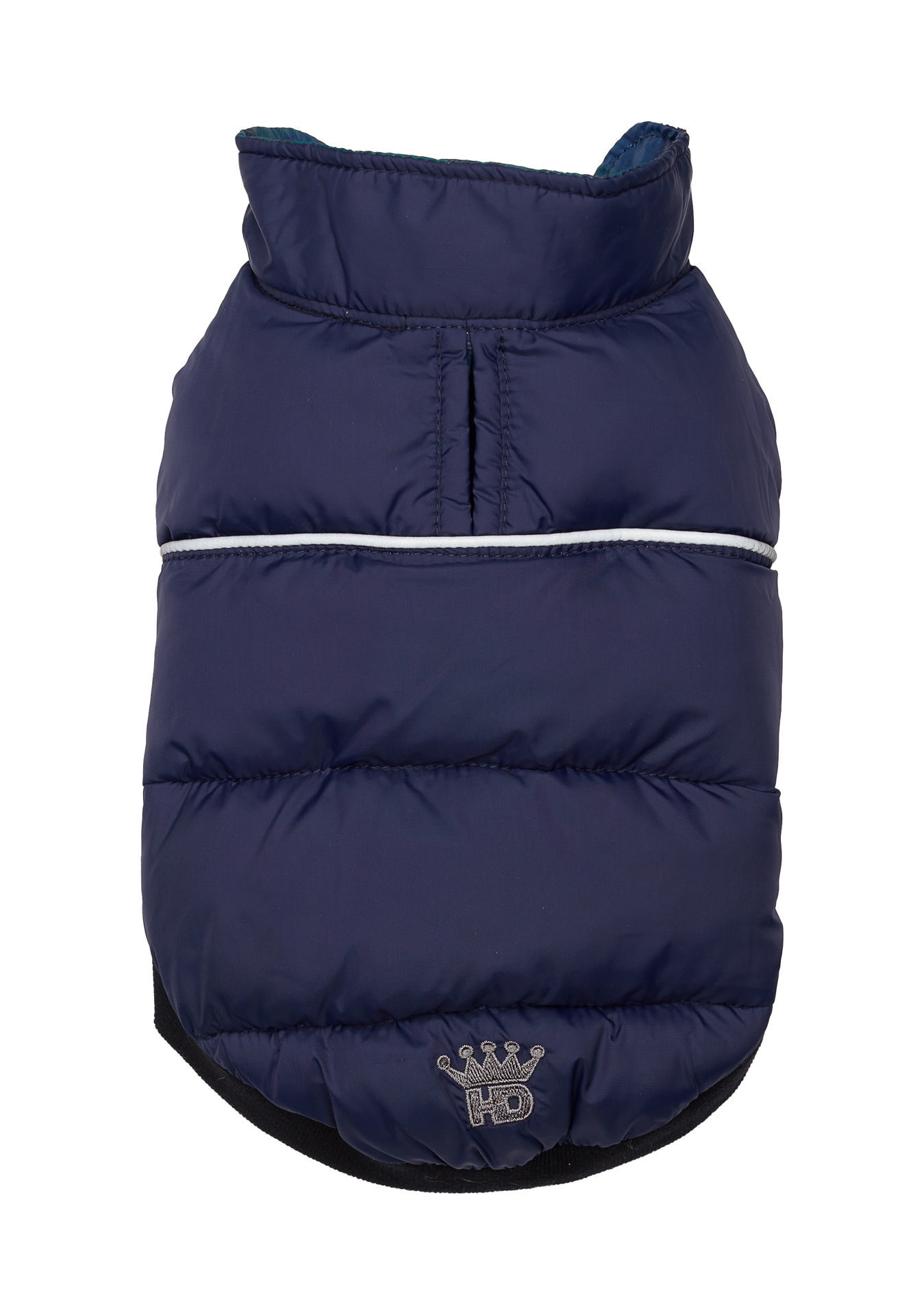 Picture of Flex-Fit Reversible Puffer Vest - Navy/Plaid