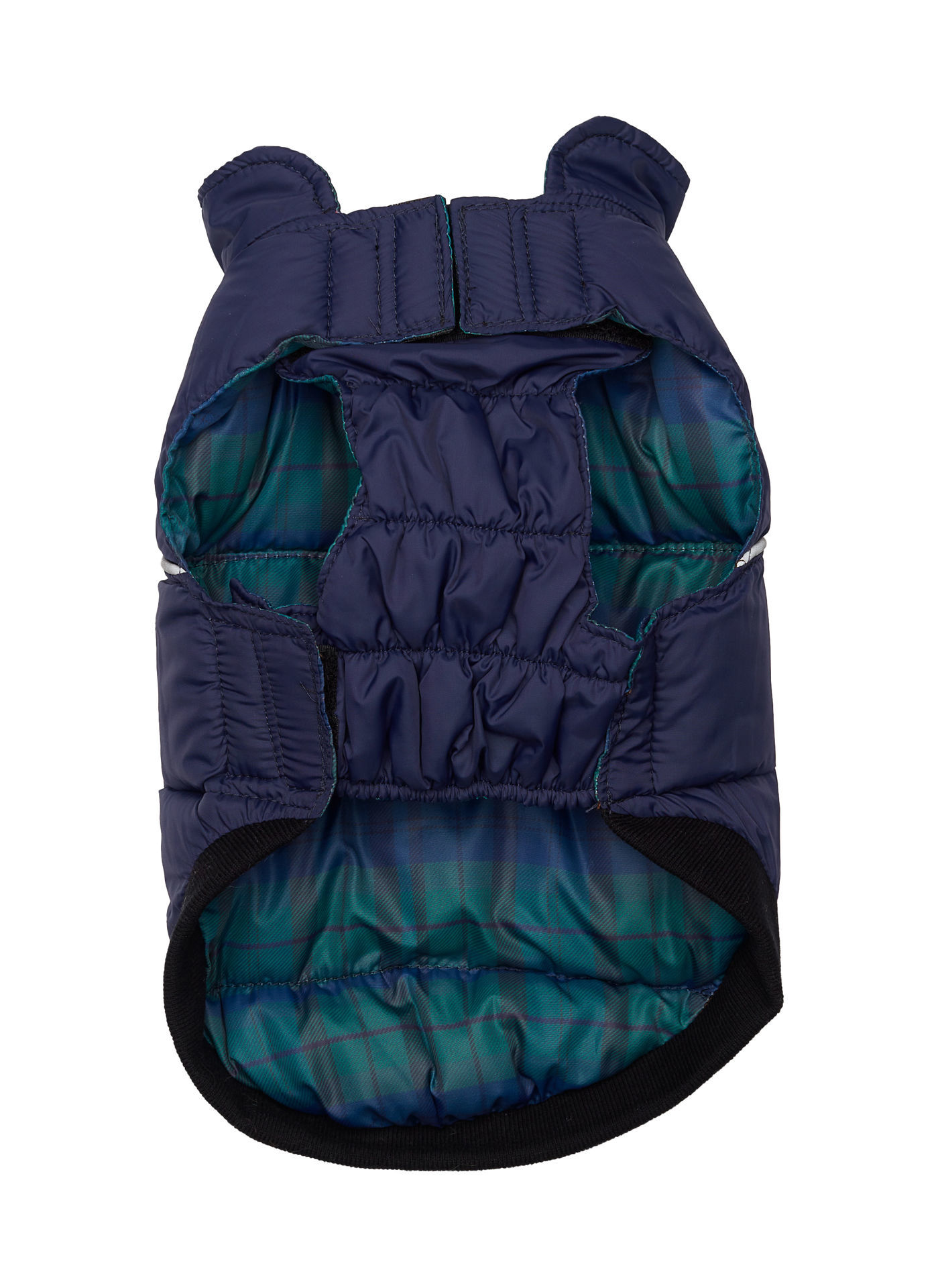 Picture of Flex-Fit Reversible Puffer Vest - Navy/Plaid