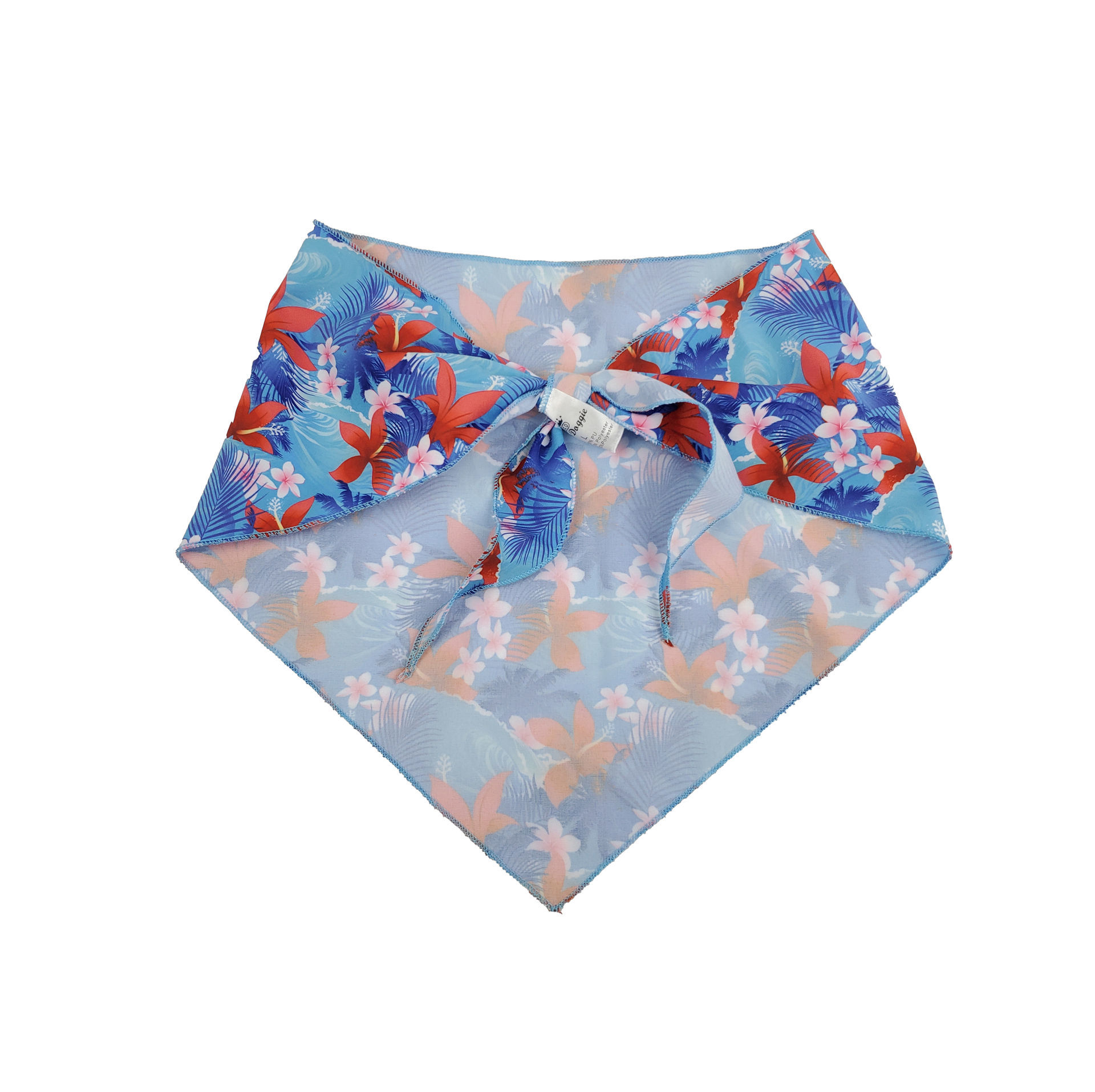 Picture of One Sided Bandana - Hawaiian Tied Bandana (Blue)