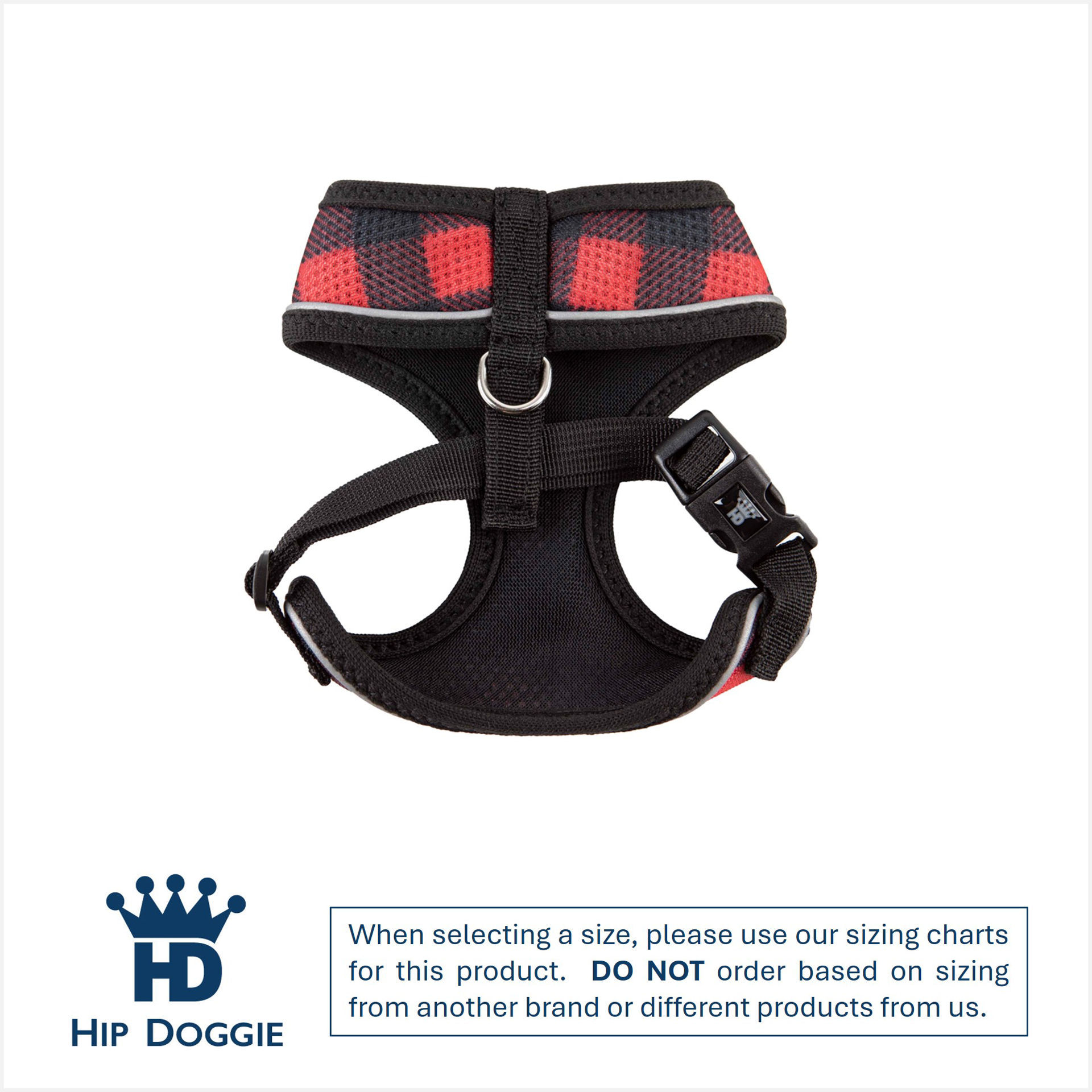 Picture of Ultra Comfort Harness Vest  - Buffalo Check Red/Black