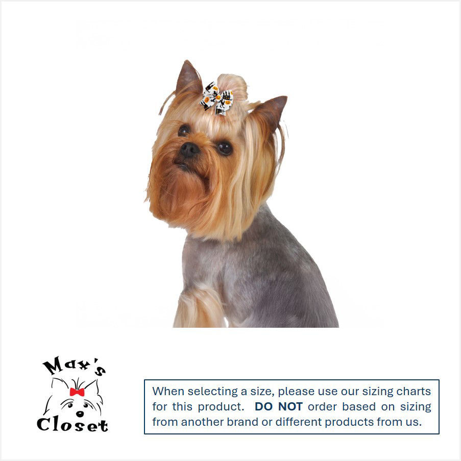 Picture of Hair Bow - Lg White/Pumpkin/Black Cat