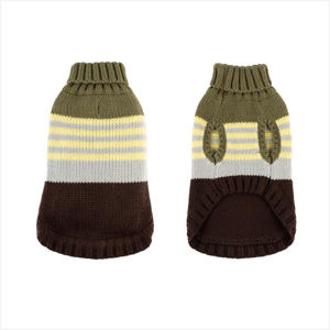 Picture of Color Block Sweater - Green/Brown